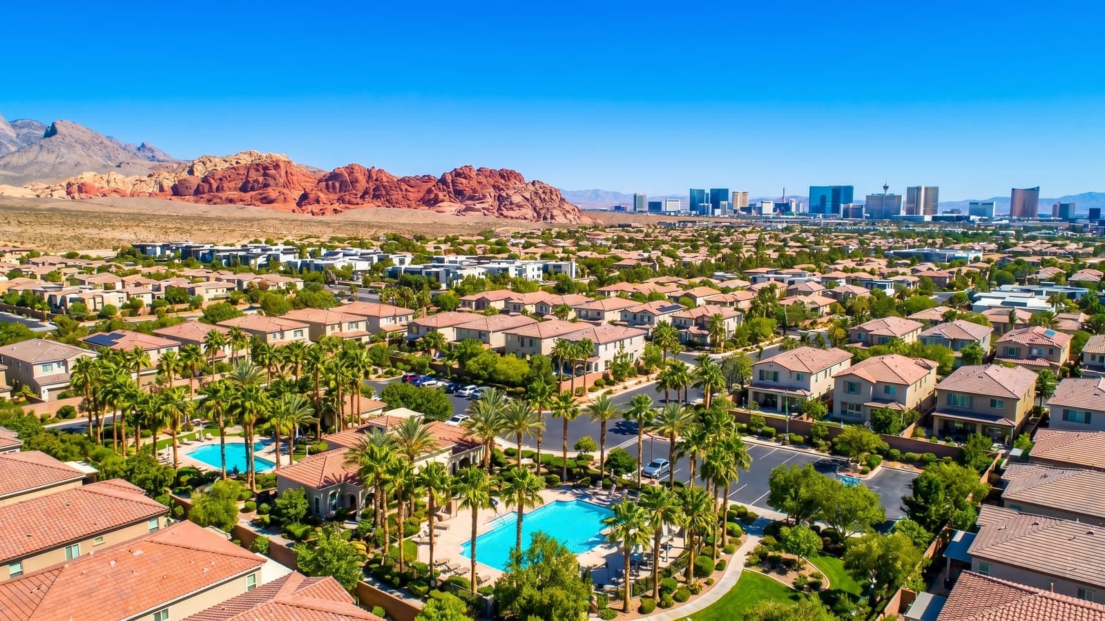 Silver Hills at Mountains Edge, Las Vegas -- single-family homes with Spring Mountain views across the southwestern Las Vegas Valley